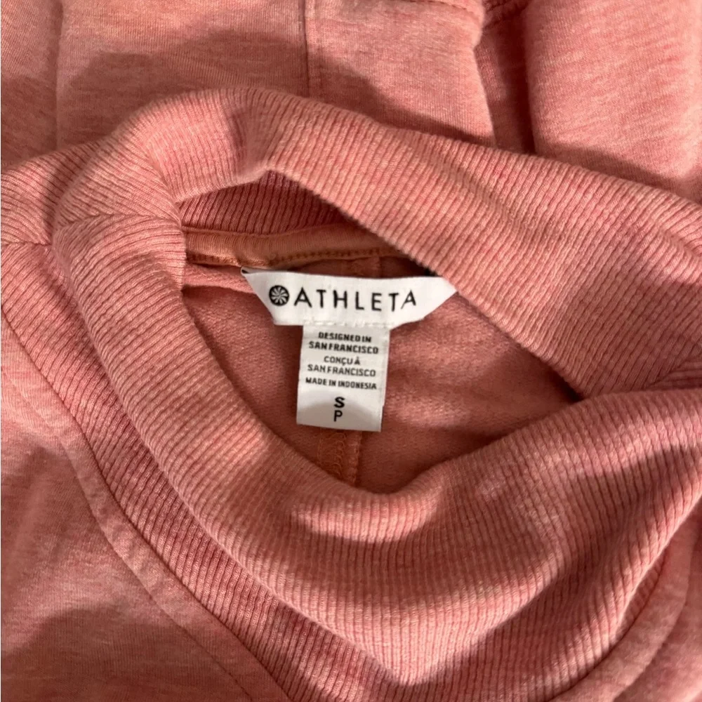 Athleta Apollo Conch Pink Heather Crewneck Sweatshirt Women’s Small - Picture 7 of 8